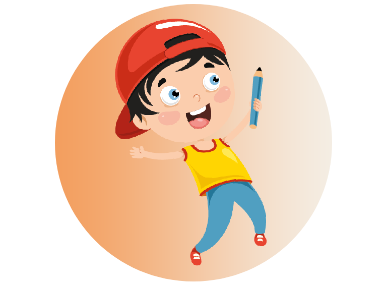 chłopiec z ołówkiem