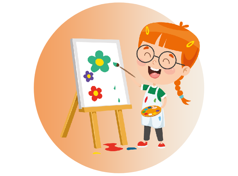 malująca dziewczynka